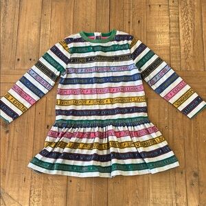 Mini Boden Harry Potter charms striped long sleeve dress girls 3-4 years